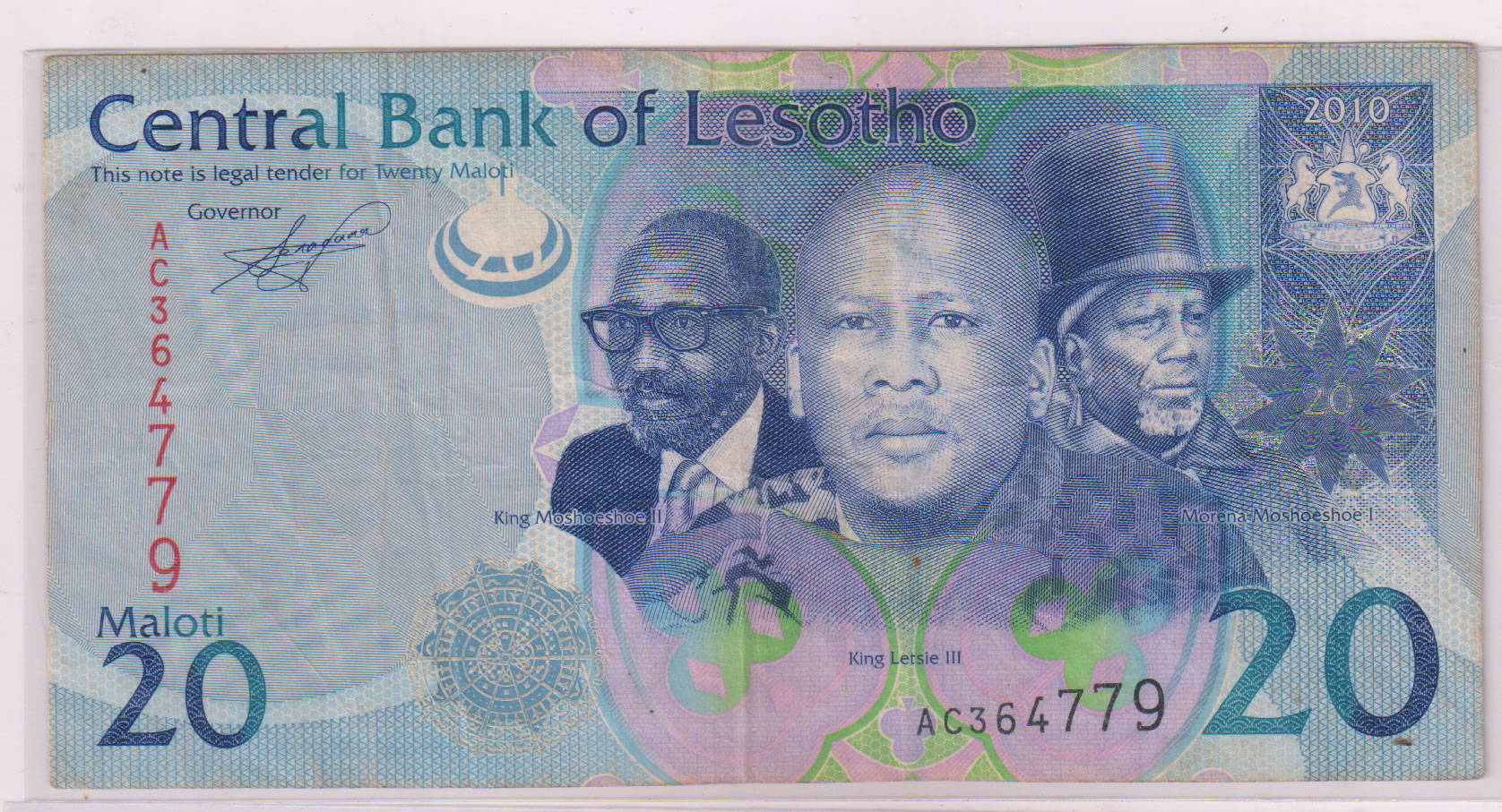 Lesotho 20 Maloti vf currency note KB Coins & Currencies