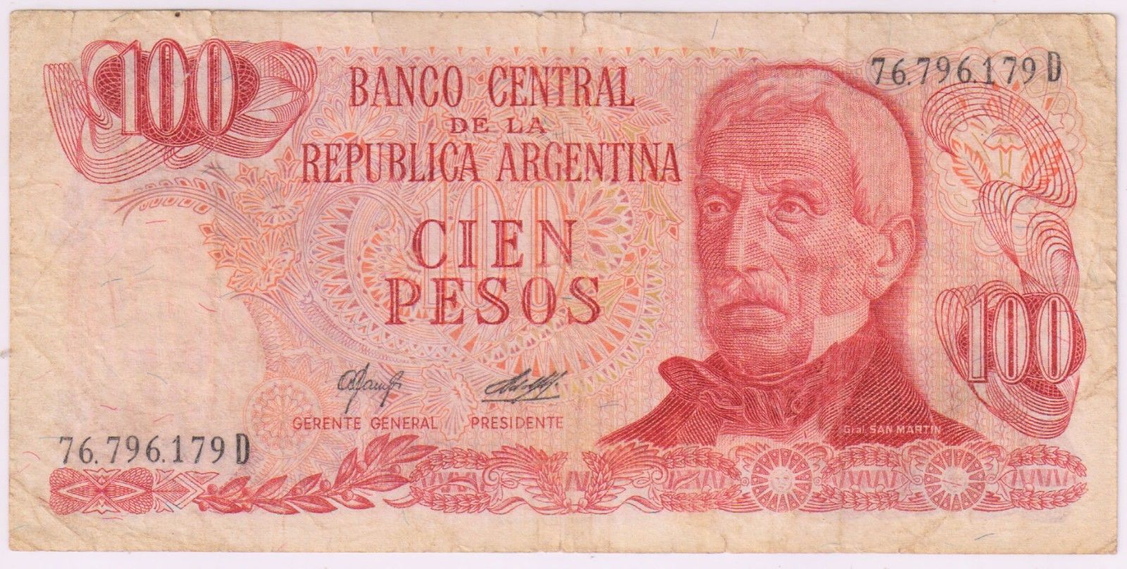 Argentina 100 pesos currency note KB Coins & Currencies