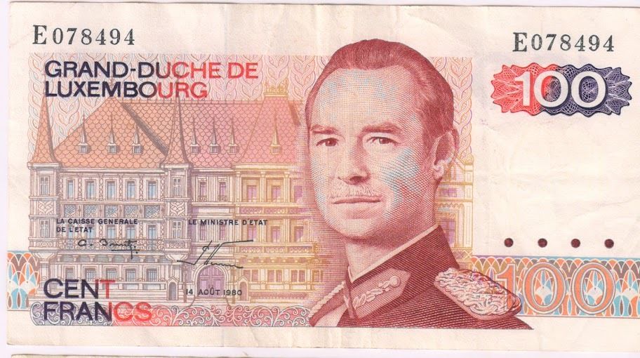 Luxembourg 100 Francs 1980 used currency note KB Coins & Currencies