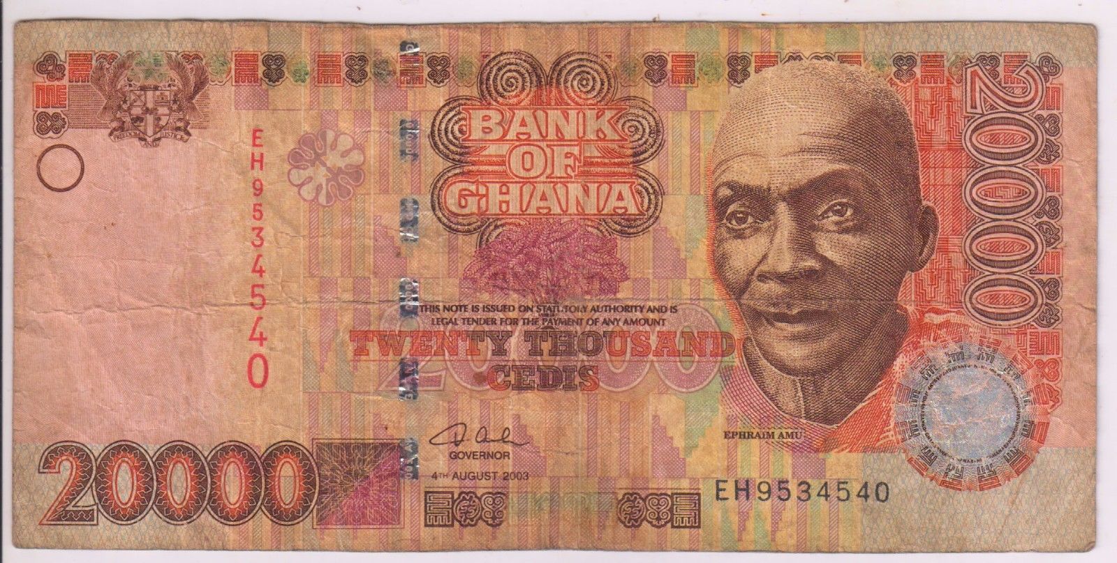 ghana 20000 cedis 2003 currency note eh kb coins currencies