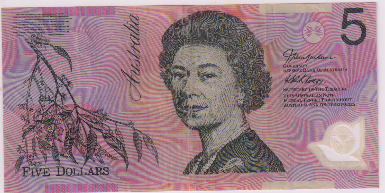 australia 5 dollars used