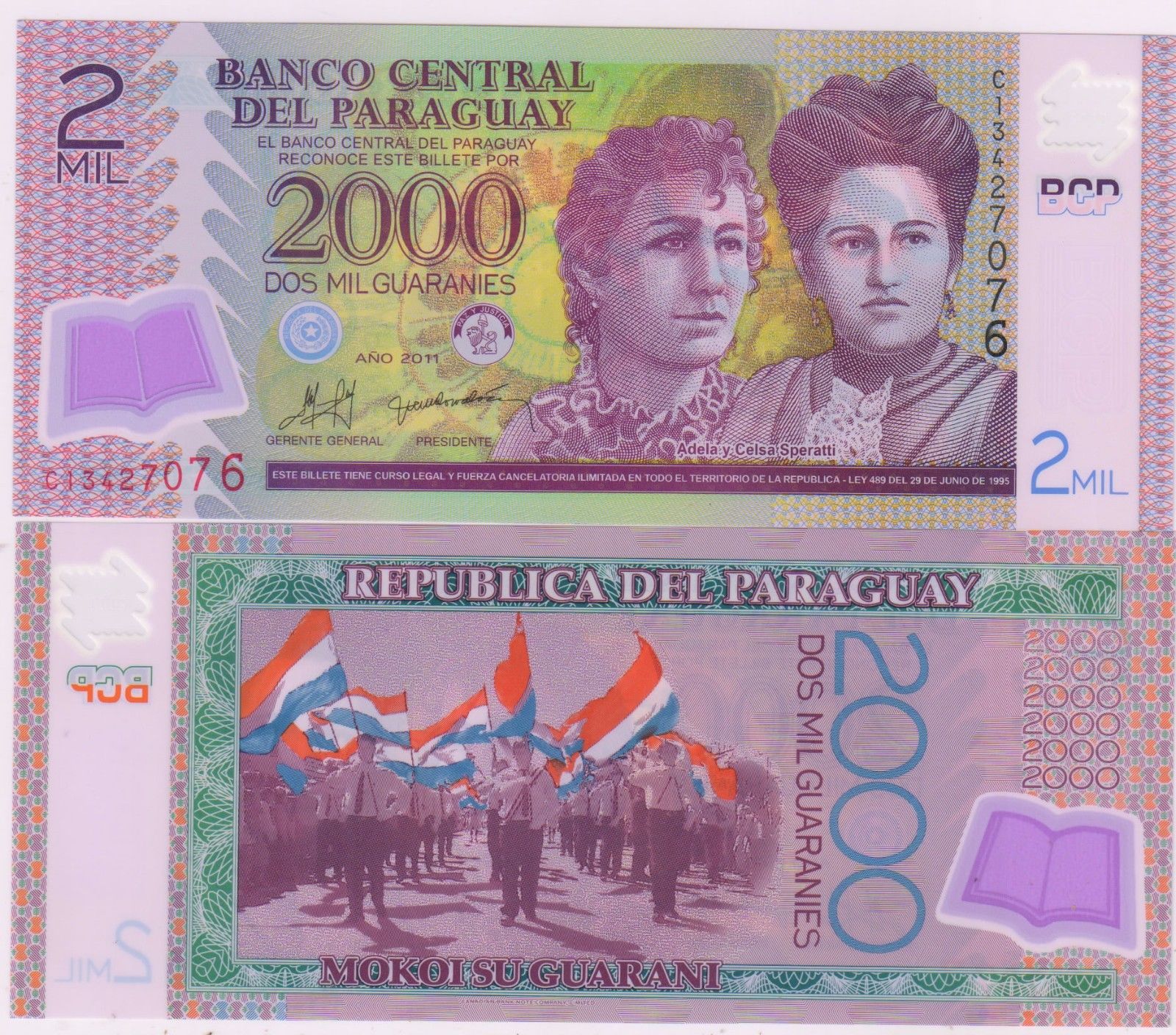 Paraguay - 2000 guaranies polymer Unc currency - KB Coins ...